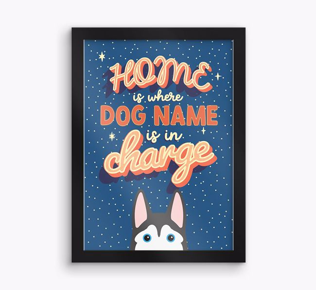 Home Is Where: Personalised {breedFullName} Framed Print